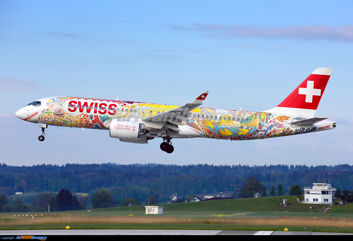 Airbus A220-300 Swiss HB-JCA - AirTeamImages.com