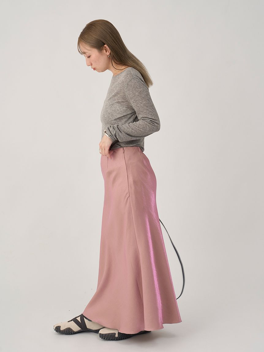シャイニーサテンナロースカート(フレアスカート)｜スカート｜emmi