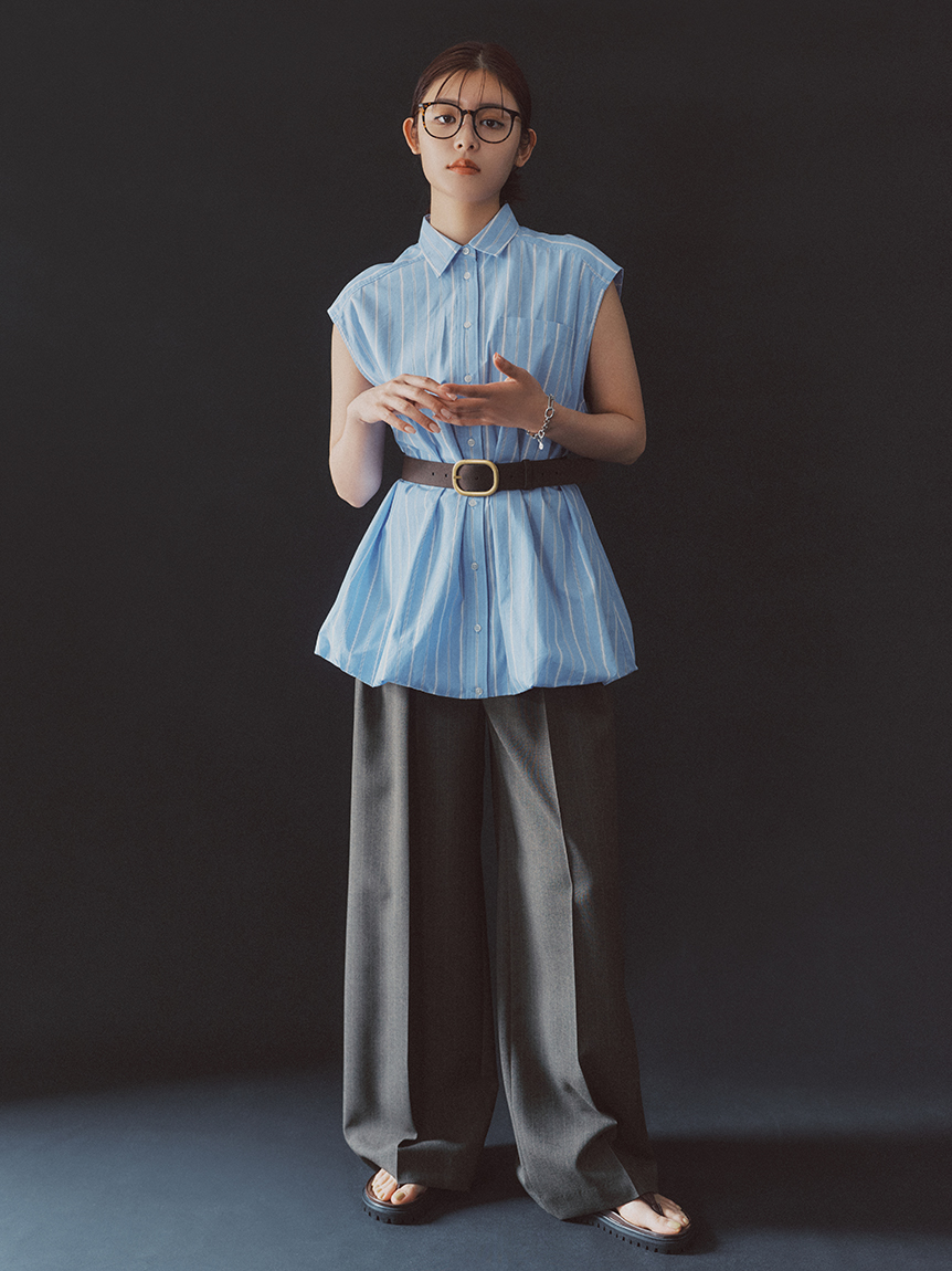 フラップデザイン2タックワイドパンツ(ロングパンツ)｜パンツ｜Mila