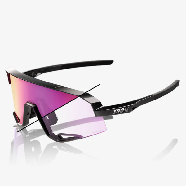 SLENDALE® / Gloss Black - Purple Mirror Photochromic Lens(調光