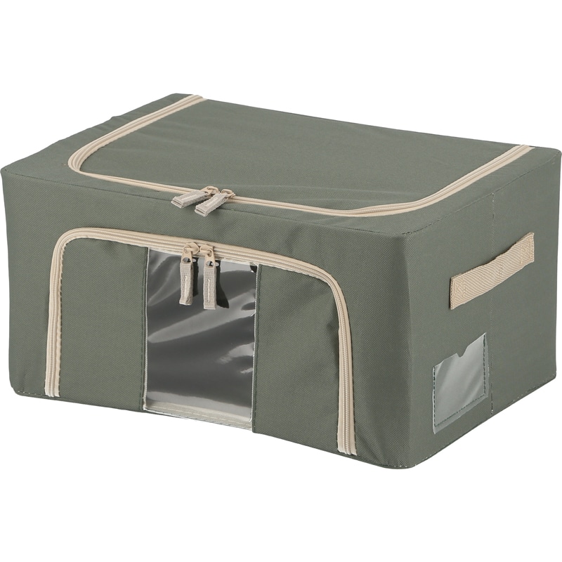 窓付＆積み重ね収納ボックス 22L（グリーン）｜郵便局のネットショップ