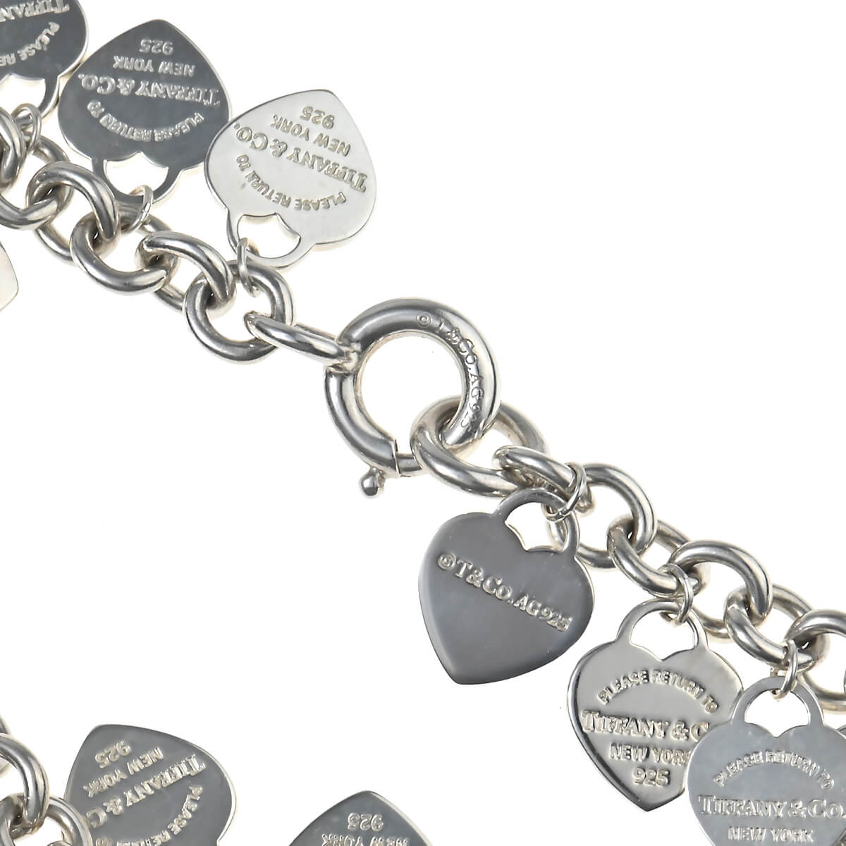60149427 リターントゥティファニー マルチハートタグ ブレスレット（L