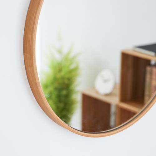 飛騨家具 nissin 日進木工 Accent アクセント ウォールミラー ラウンド