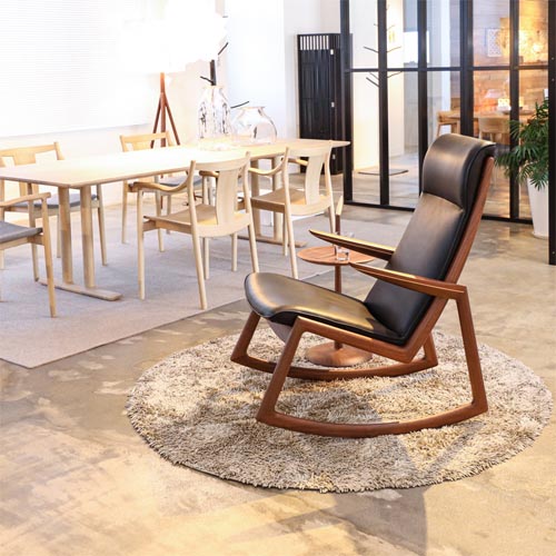 飛騨家具 nissin 日進木工 N メビウス ロッキングチェア 国産家具 無垢