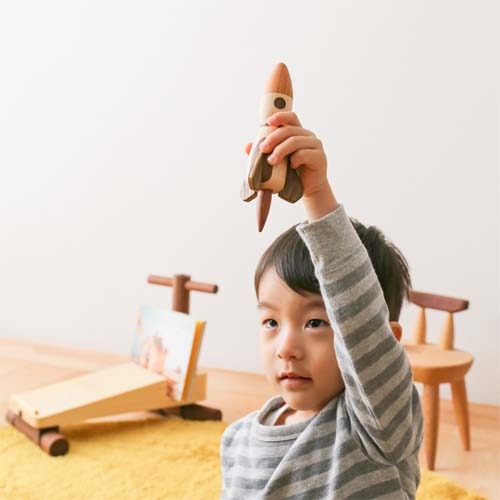 旭川クラフト コド木工 かぽかぽロケット 国産クラフト 木製 おもちゃ