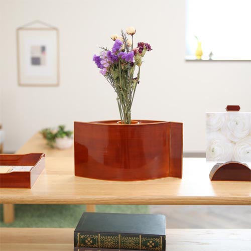 飛騨春慶 福壽漆器店 しずく花器 伝統工芸品 木製 花器 | MUKU工房