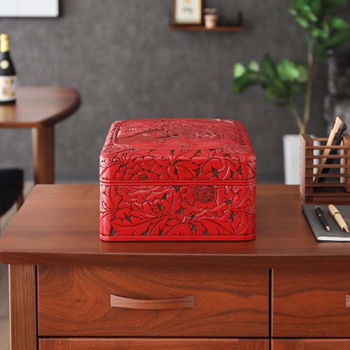 村上木彫堆朱 藤井漆工 文庫 伝統工芸品 木製 小物入れ | MUKU工房