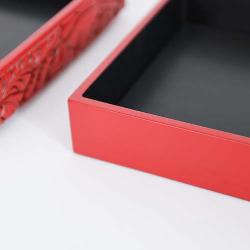 村上木彫堆朱 藤井漆工 硯箱 伝統工芸品 木製 小物入れ | MUKU工房