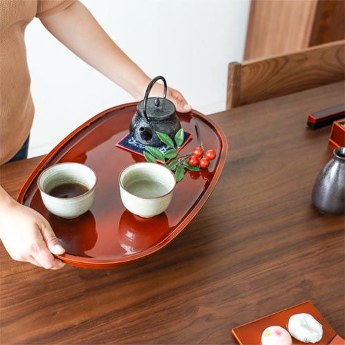 飛騨春慶 元田漆器 大福盆 伝統工芸品 木製 トレー | MUKU工房