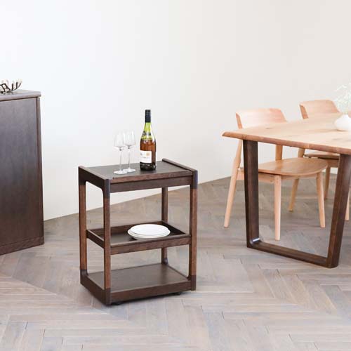 各地の名工房 Hamamoto kogei 浜本工芸 No.4900 ワゴン 国産家具 無垢