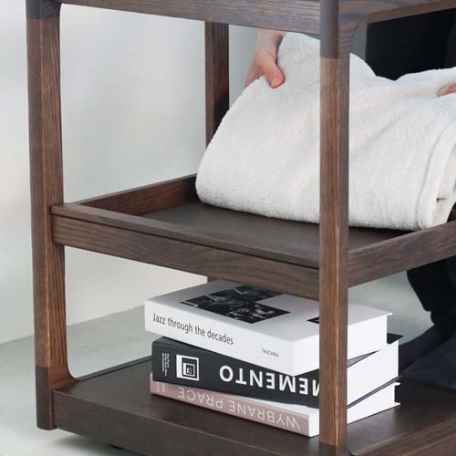 各地の名工房 Hamamoto kogei 浜本工芸 No.4900 ワゴン 国産家具 無垢