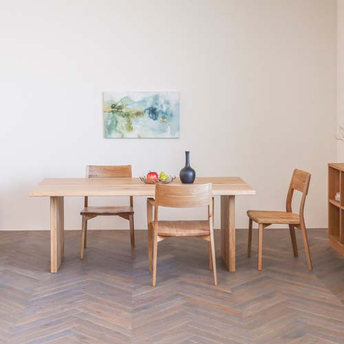 飛騨家具 hida 飛騨産業 風のうた テーブル パネル脚 国産家具 無垢