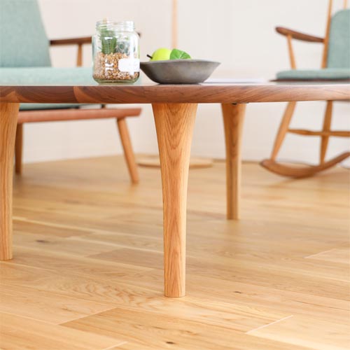 飛騨家具 HIDA 飛騨産業 Jin Living 侭 リビング 豆型天板 国産家具