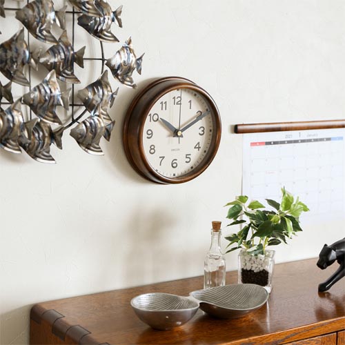 旭川家具 家具工房伊庭善 壁掛け時計 国産クラフト 木製 掛け時計