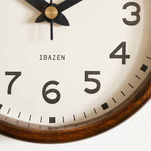 旭川家具 家具工房伊庭善 壁掛け時計 国産クラフト 木製 掛け時計