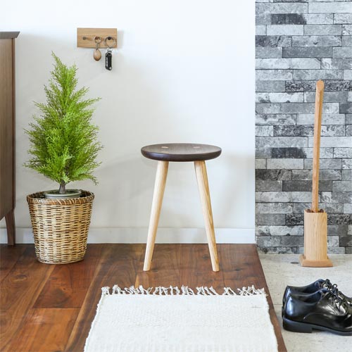 飛騨家具 kijiya 家具工房雉子舎 円スツール 国産家具 無垢 スツール