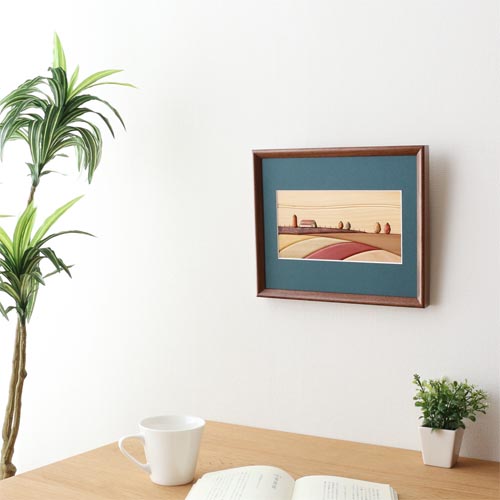 旭川クラフト Pecker 工房ペッカー E13 寄せ木額 国産クラフト 木製