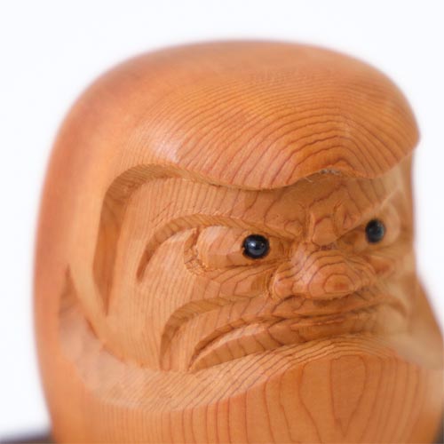一位一刀彫 鈴木彫刻 頭巾だるま 伝統工芸品 木製 オブジェ | MUKU工房