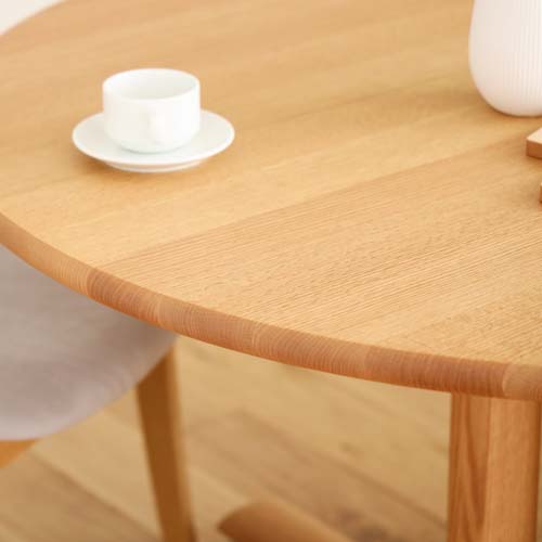 飛騨家具 shirakawa シラカワ ネオテーブル 円形 1本脚 国産家具 無垢