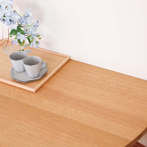 飛騨家具 shirakawa シラカワ プラッツテーブル 半円形 スリット脚