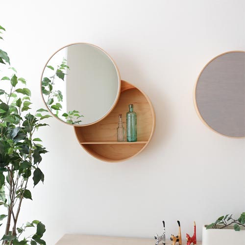 旭川家具 TAISETSU MOKKO 大雪木工 Moon ムーン ミラー 国産家具 無垢