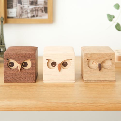 旭川クラフト YOSHIOKA 吉岡俊哉 ふくろうの小箱 国産クラフト 木製