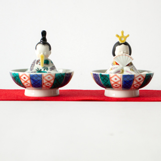 オーダー会】桃染のひな 松に梅・松に藤／上出長右衛門窯（かみで