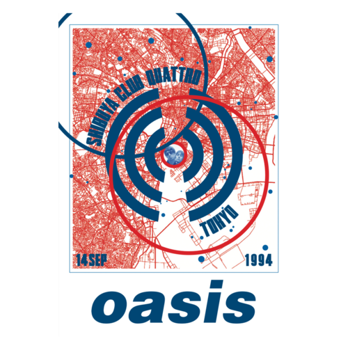 Oasis - Tokyo Shibuya Club Quattro '94 Gig Poster. Oasis.