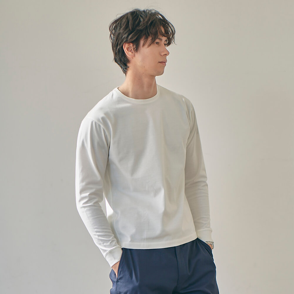 仕事Tシャツ 長袖 ホワイト S(S ホワイト): |SOLVE公式通販