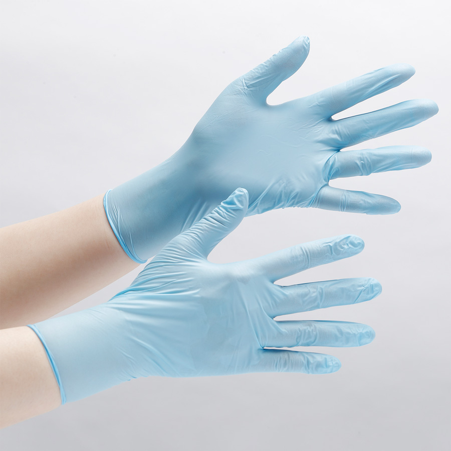ニトリル手袋 アクセラレーターフリー ベルテ788 M ブルー 粉無