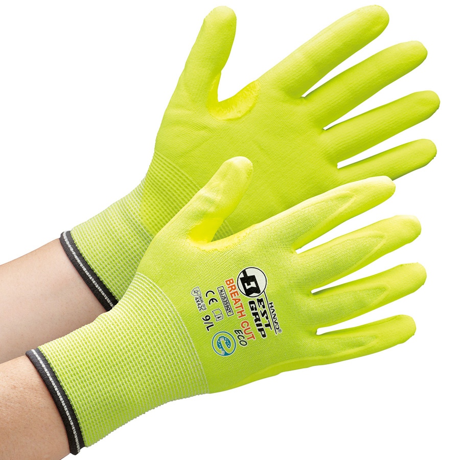 耐切創性手袋 ブレスカットECO NJJ5359QY イエロー L