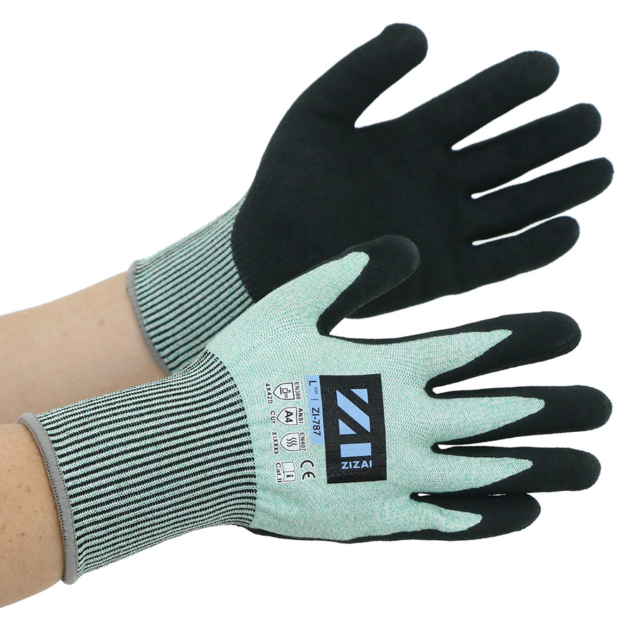 Weed 耐切創性・柔軟性手袋 ZI－787 L 10双入 | 【ミドリ