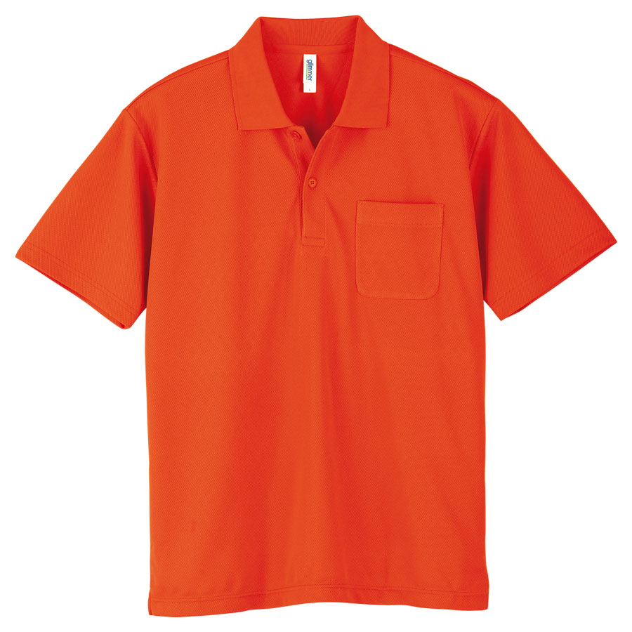 ドライポロシャツ ポケット付き 00330－AVP 038 サンセット