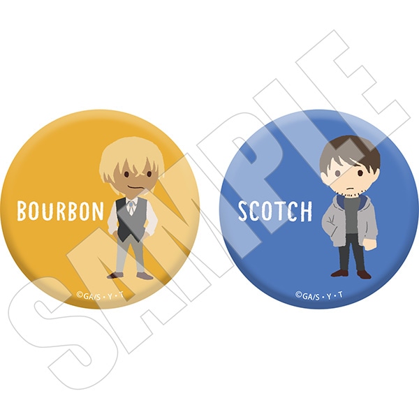 名探偵コナン 缶バッジ2個セット ゆるパレット バーボン＆スコッチ