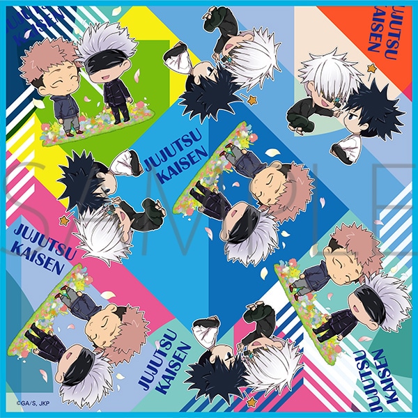 呪術廻戦 ハンカチタオル 虎杖&五条・伏黒&五条: キャラグッズ
