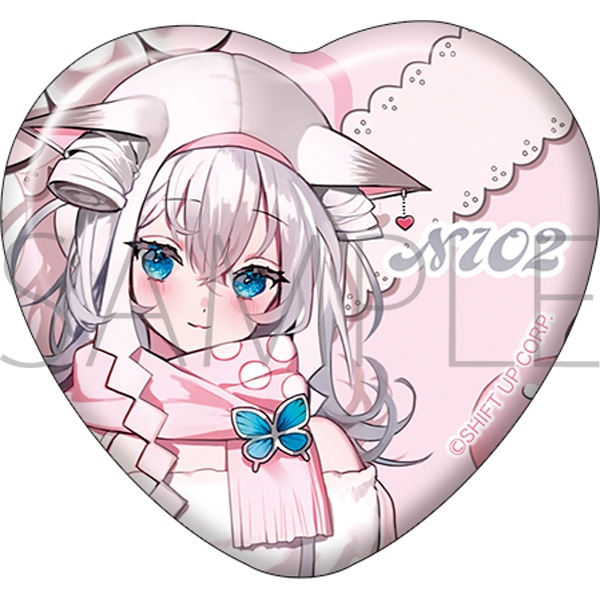 勝利の女神:NIKKE ハート型缶バッジ N102 バレンタインver.: キャラ