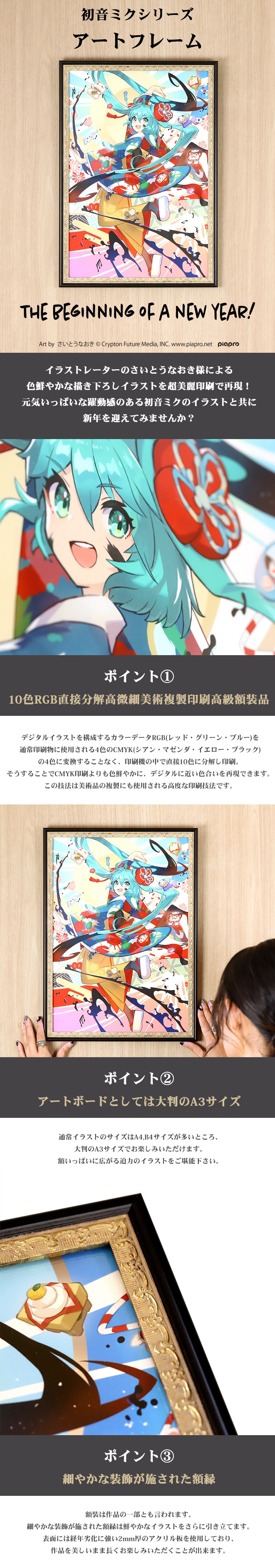 初音ミクシリーズ アートフレーム The beginning of a new year