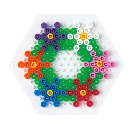 ハマビーズ ボードS 六角形（白）: バリエーション表示 ボーネルンド
