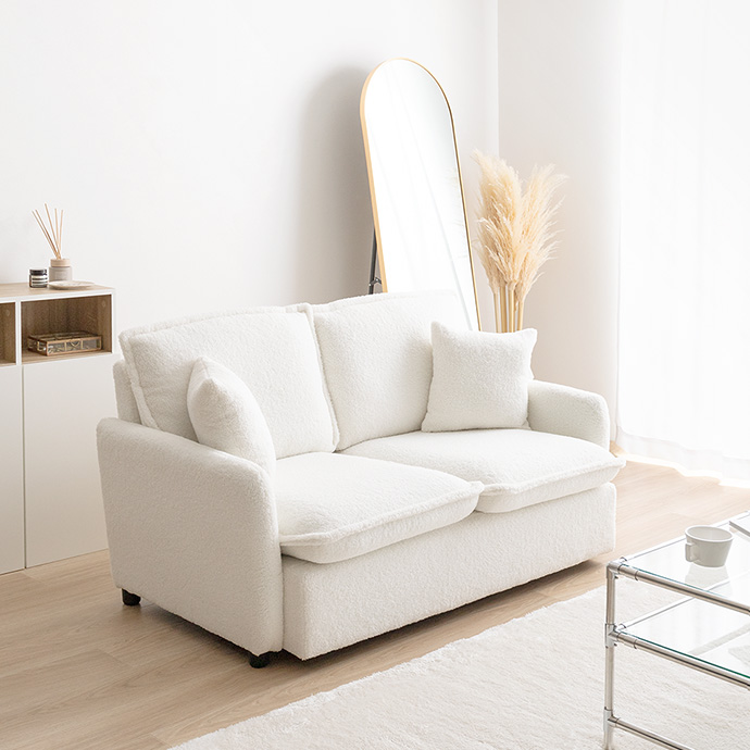 g140013]Fluffy 2人掛けブークレソファ 2人掛けソファー | 家具