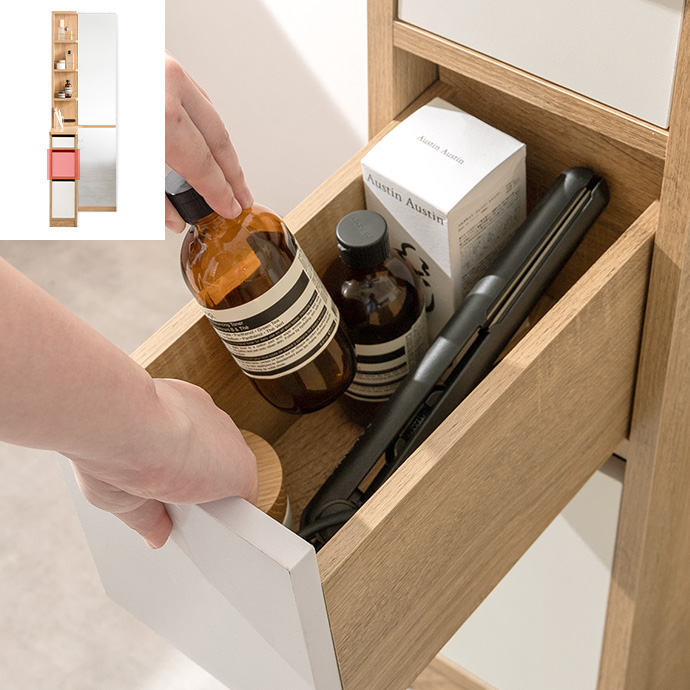 g153021]Elena 収納付姿見ドレッサー ドレッサー | 家具・インテリア