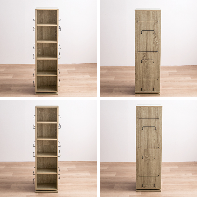 g159059]【幅36cm】Libro 回転ブックシェルフ(5段タイプ) 本棚 | 家具