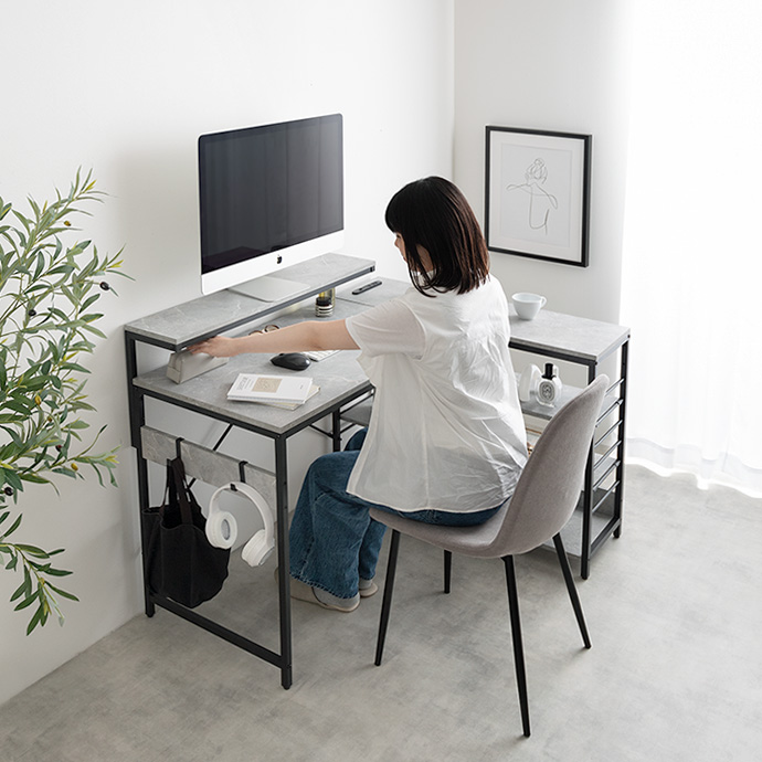 g159039]【幅120cm】L字デスク パソコンデスク | 家具・インテリア通販