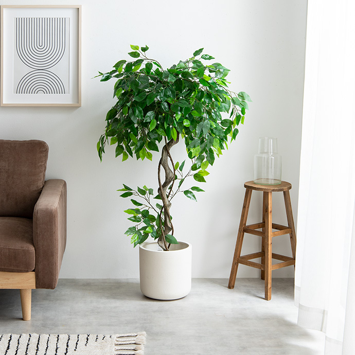 g162009]【高さ120cm】Nature 光触媒人工観葉植物 ベンジャミン 観葉