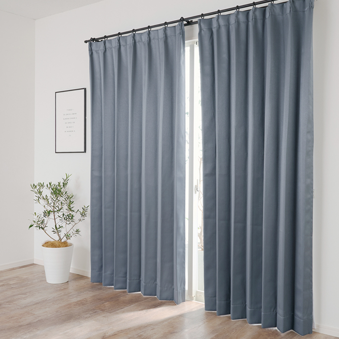 g171028]【2枚セット】Mjuka ドレープカーテン 100cm×135cm 無地