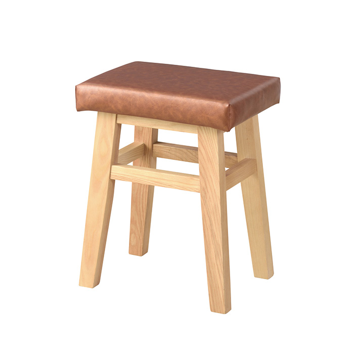 g1001164]【幅36cm】Bambi 木製レザースツール チェア | 家具