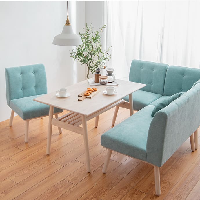 g11338]【単品】Hemel 2人掛けダイニングソファ ダイニングチェア