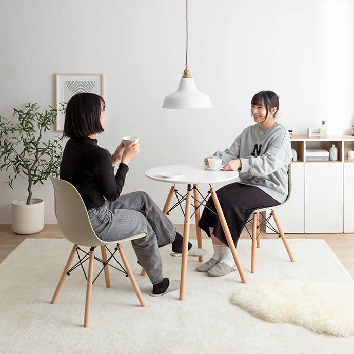 g116003]【3点セット】EAMES テーブル+チェア2脚 ダイニングセット