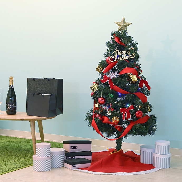 g11650]【高さ120cm】Rovaniemi オーナメント付きクリスマスツリー