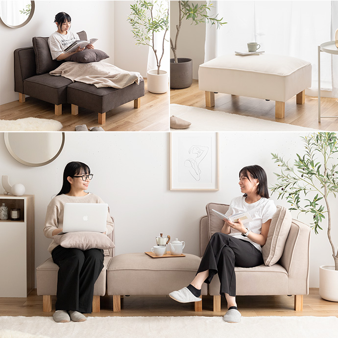 g118057]【単品】Cindy 2人掛けソファ ローソファー・フロアソファー