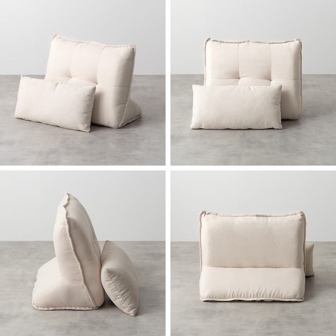 g118083]【3点セット】Pulau 2人掛けアイランドソファ+自立式背もたれ